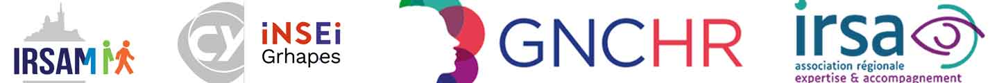 Logos de l'INSEI, du GNCHR, de l'IRSAM et de l'IRSA