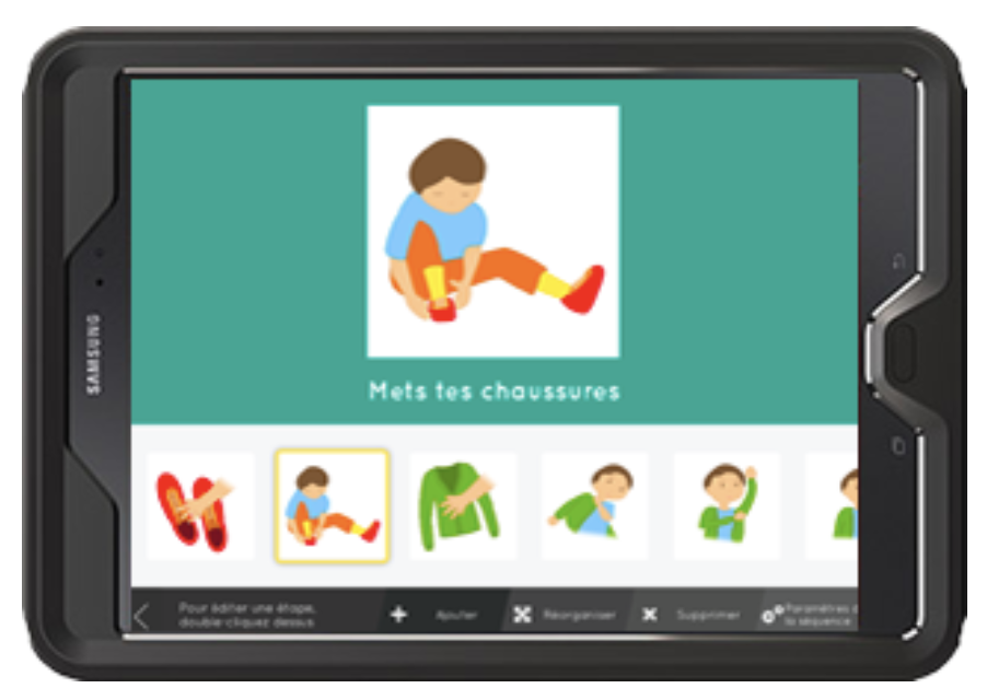 capture d'écran exemple de décomposition de la tache mets tes chaussures